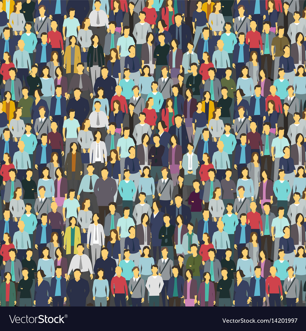 A lot people colorful texture background from Vector Image