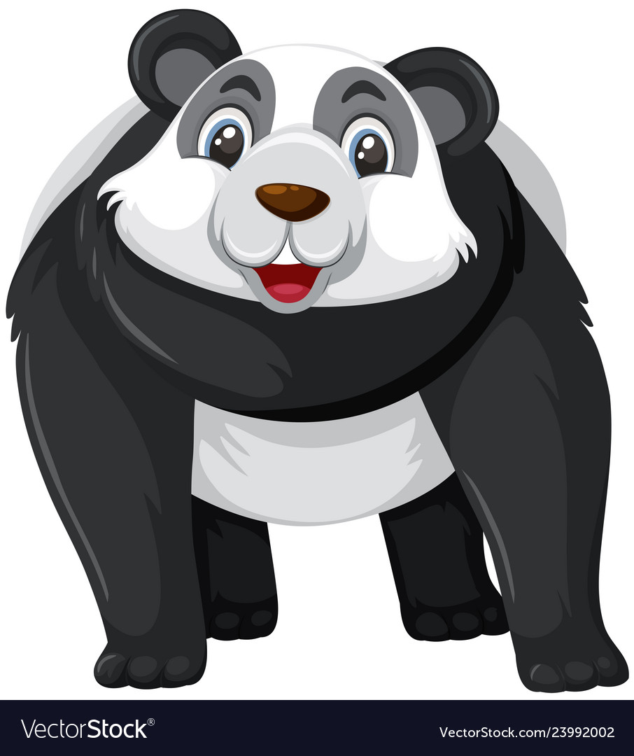A happy panda character Royalty Free Vector Image A happy panda character Royalty Free Vector Image