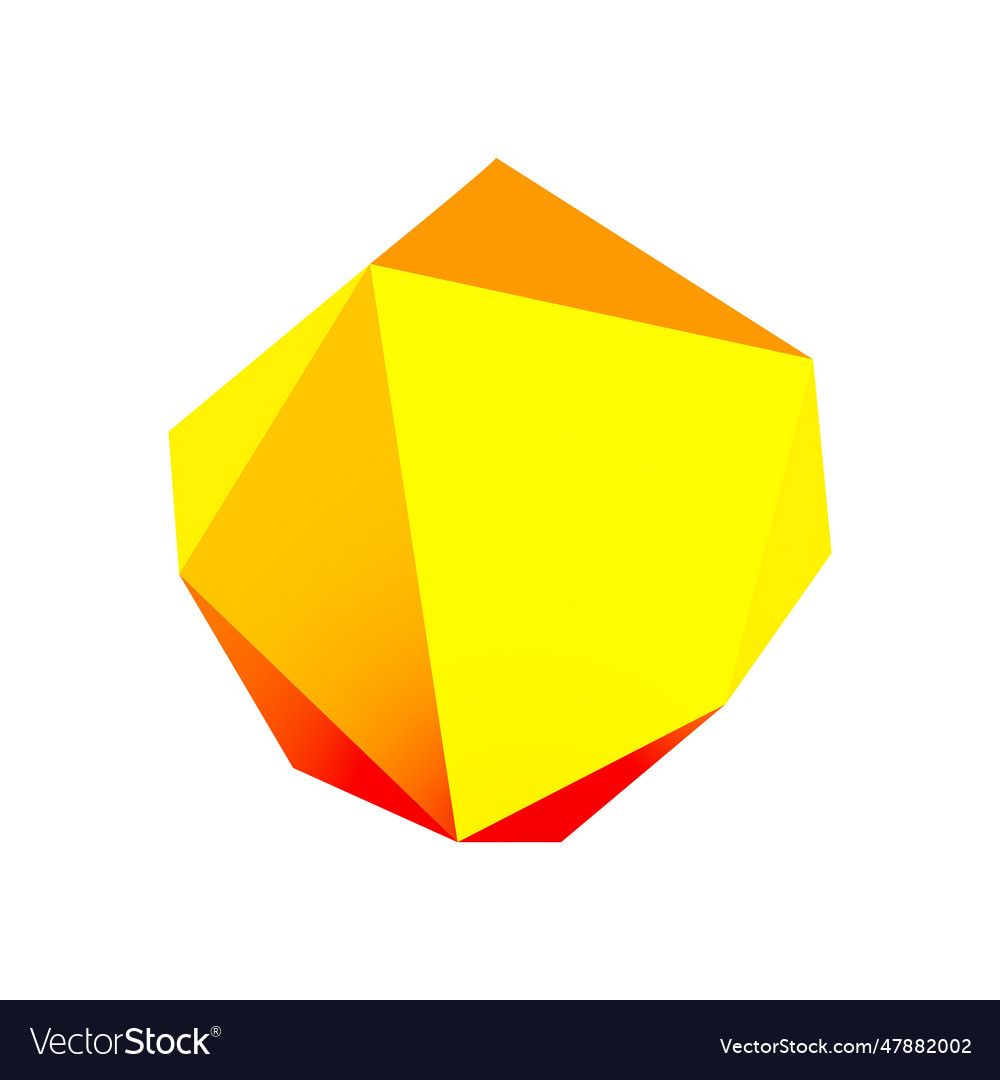 Abstract low poly stone design geometric 3d Vector Image