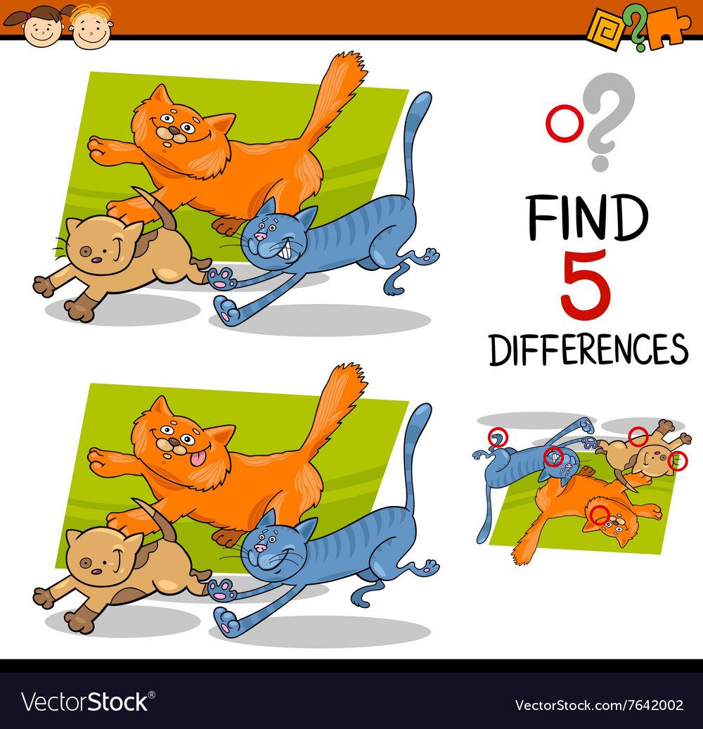 Educational differences task Royalty Free Vector Image