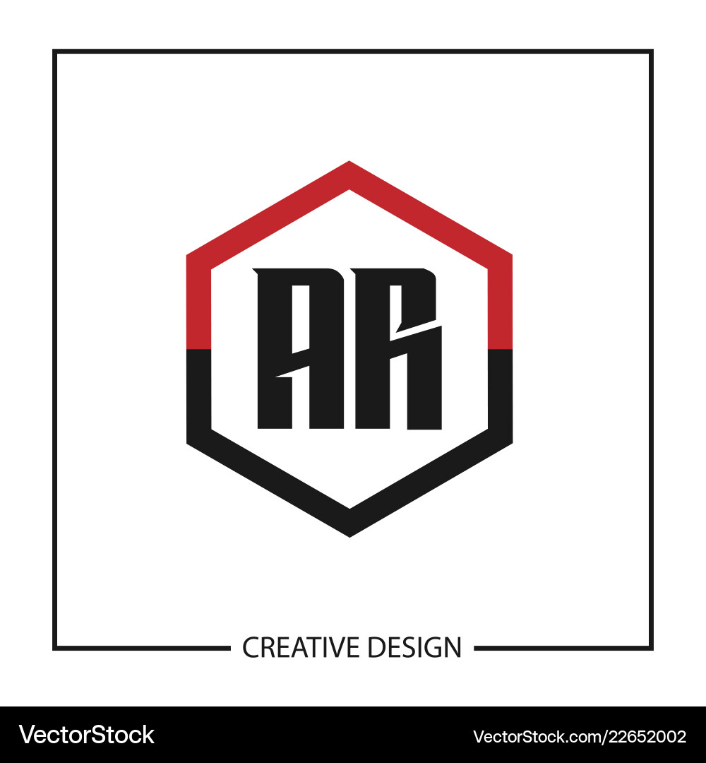 Initial letter ar logo template design Royalty Free Vector