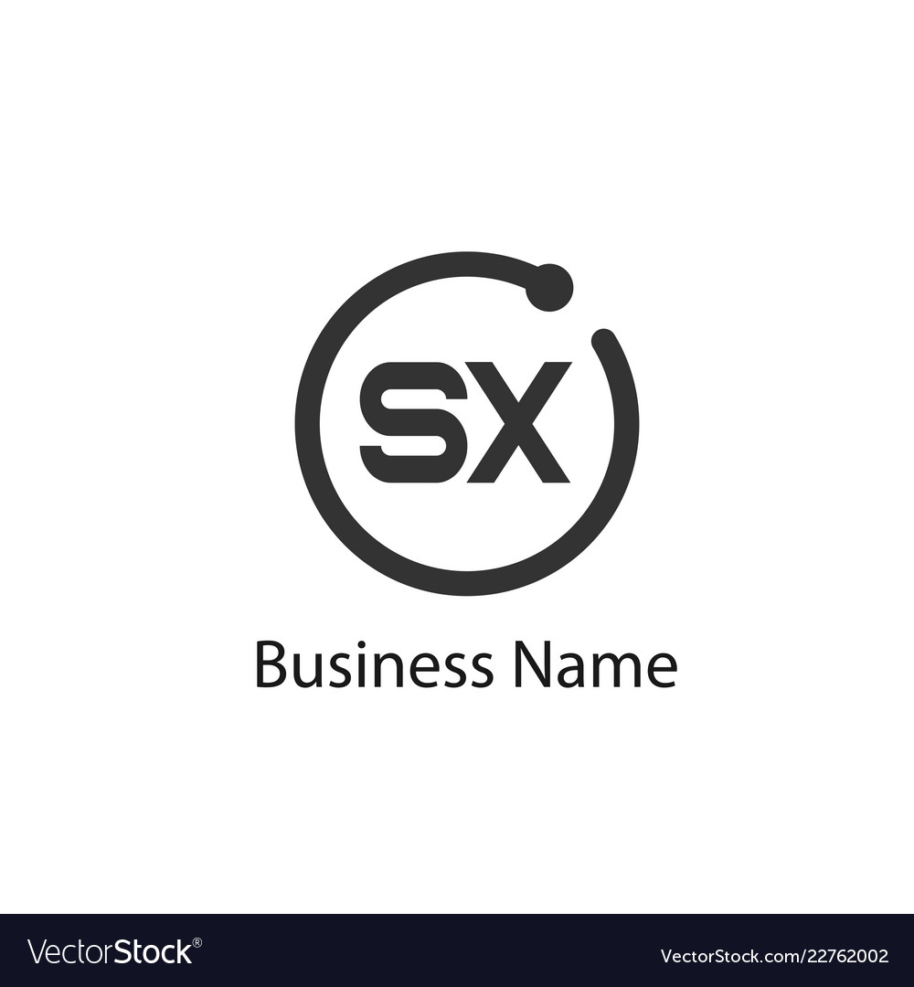 Initial Letter Sx Logo Template Design Royalty Free Vector