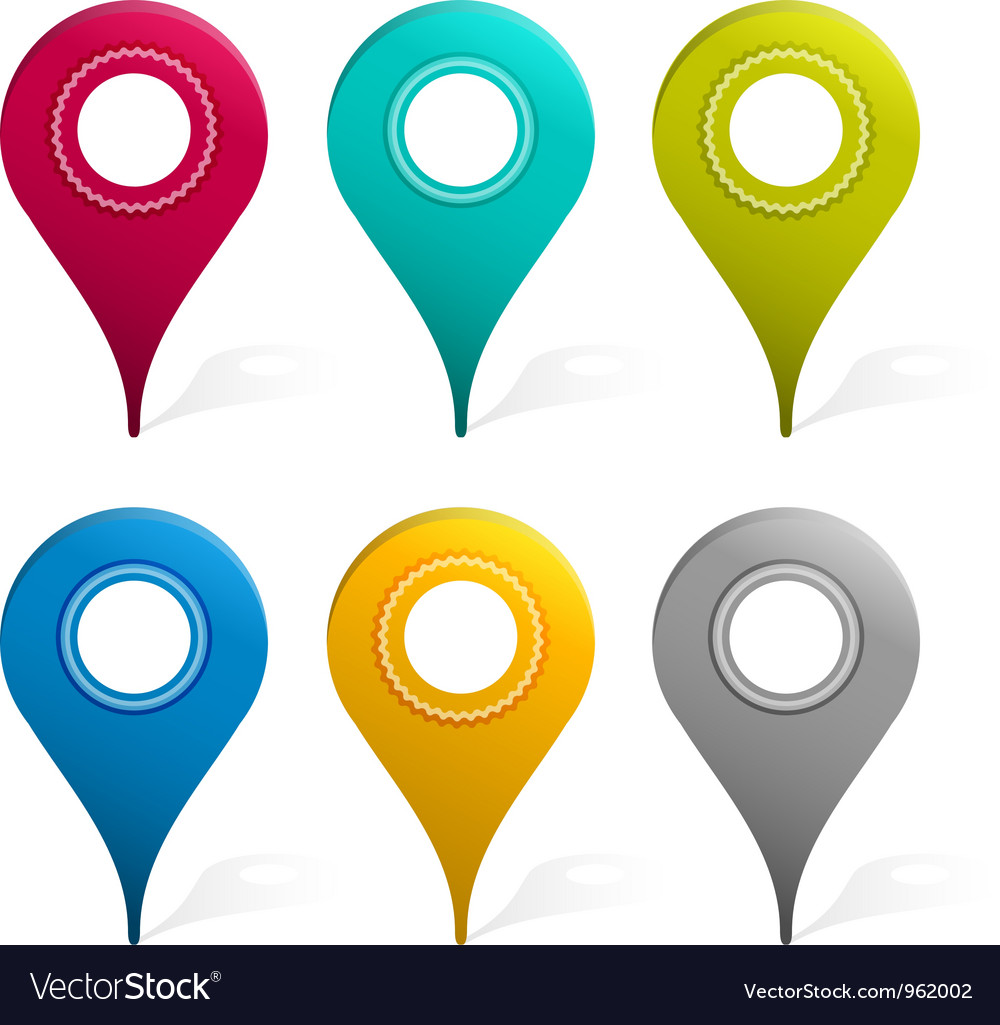 Mapping pins Royalty Free Vector Image - VectorStock