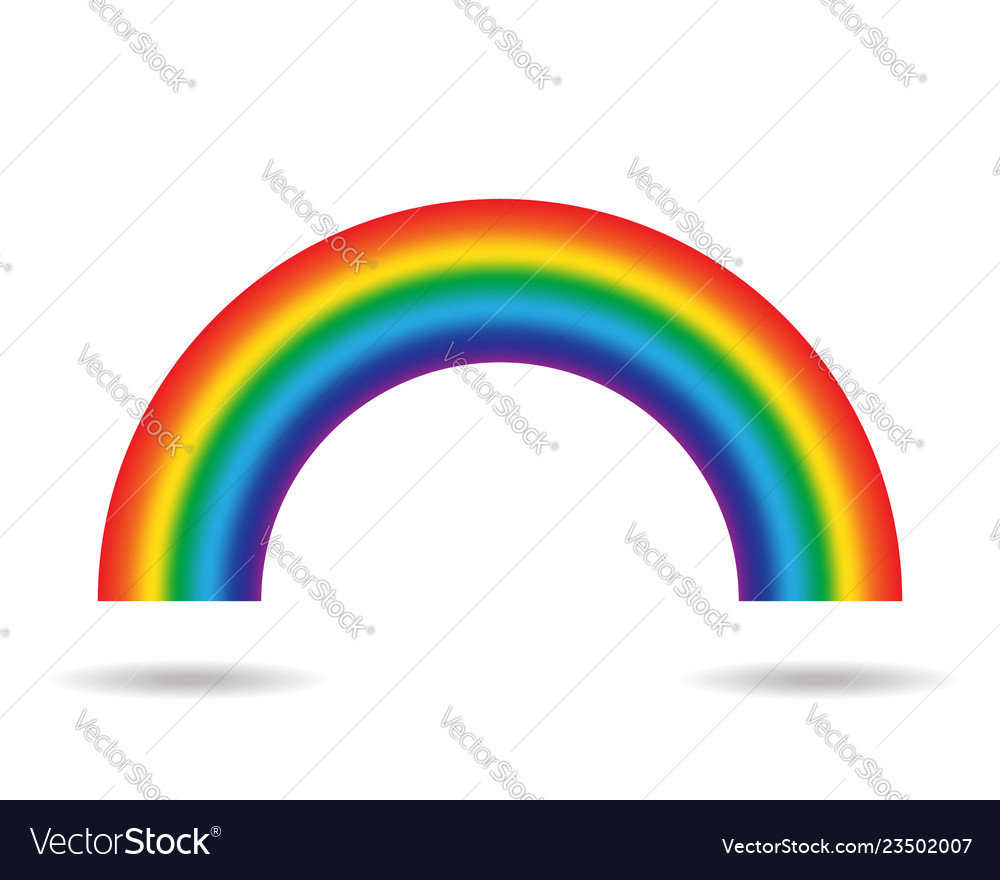 Gradient rainbow isolated on white background Vector Image