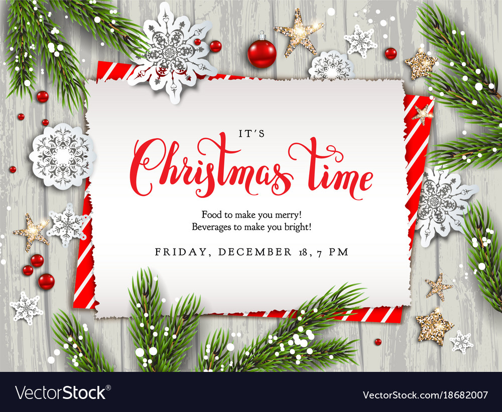 holiday nature card invitation royalty free vector image christmas invitation vector