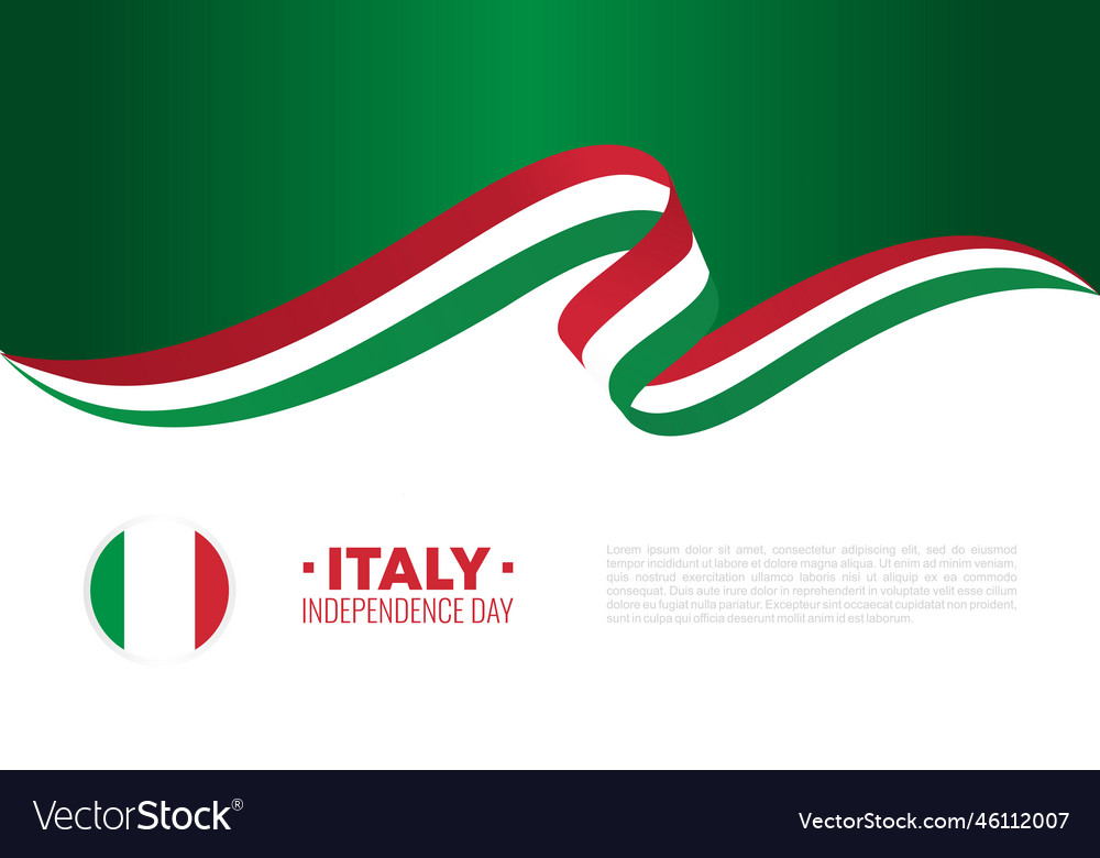 Italy independence day background banner Vector Image