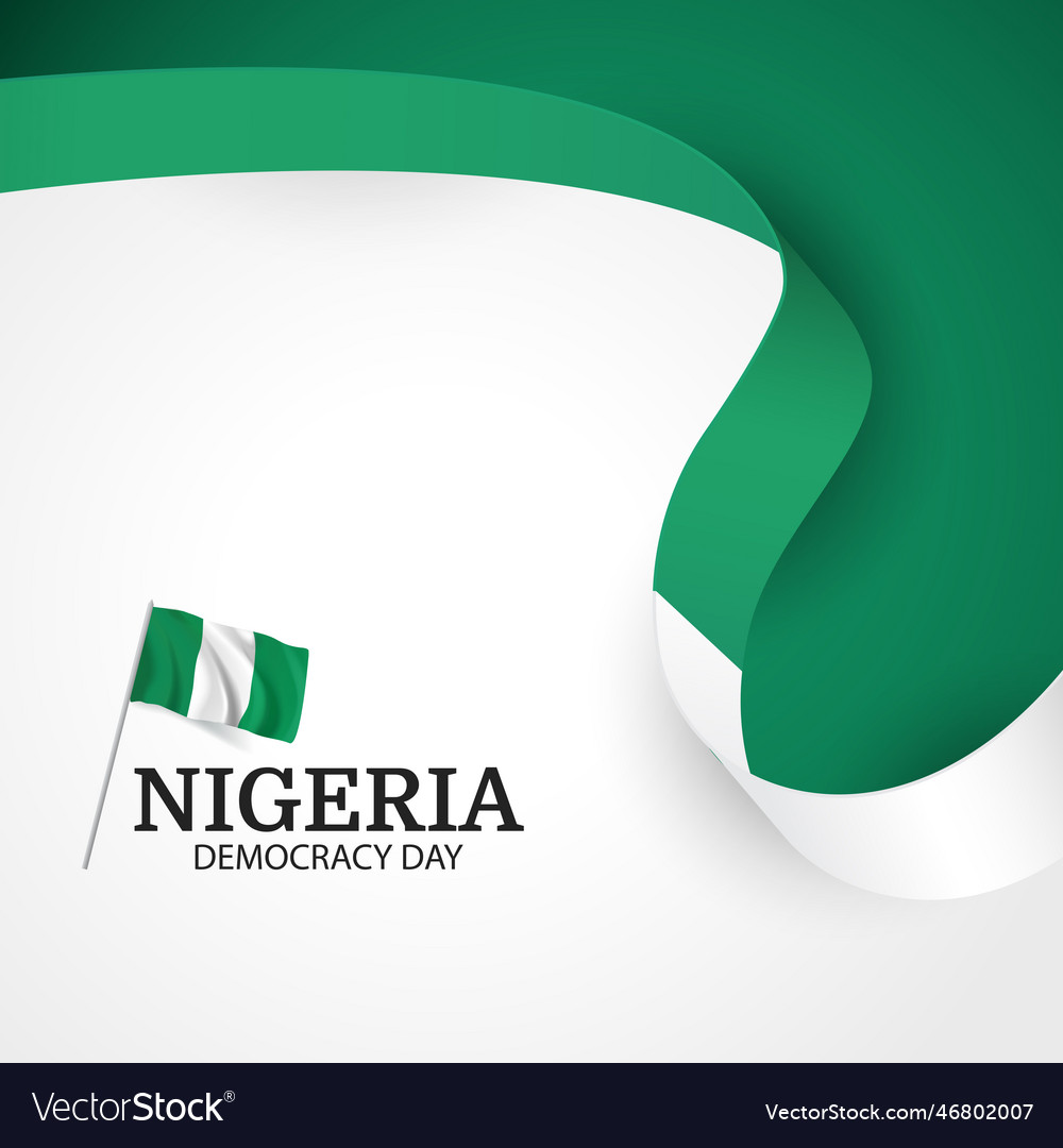 Nigeria democracy day Royalty Free Vector Image