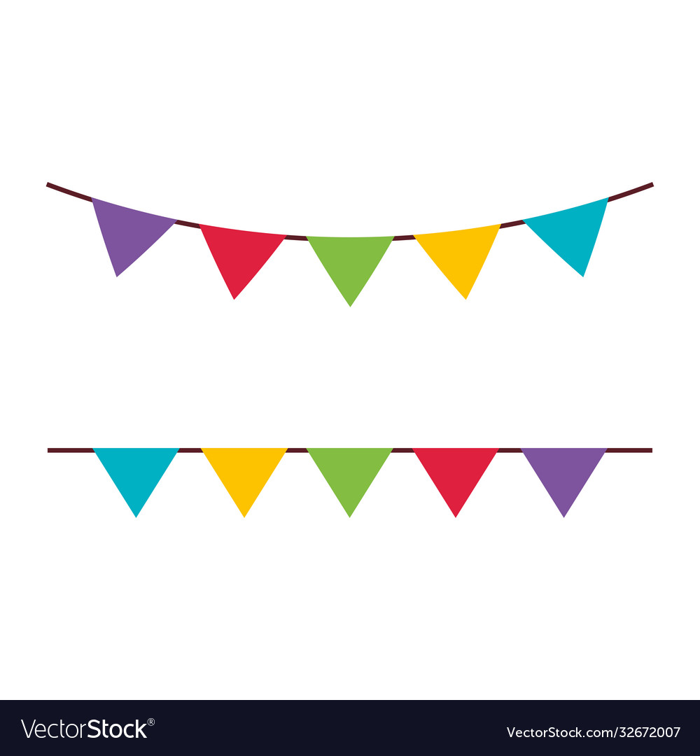 Party banner pennant design Royalty Free Vector Image