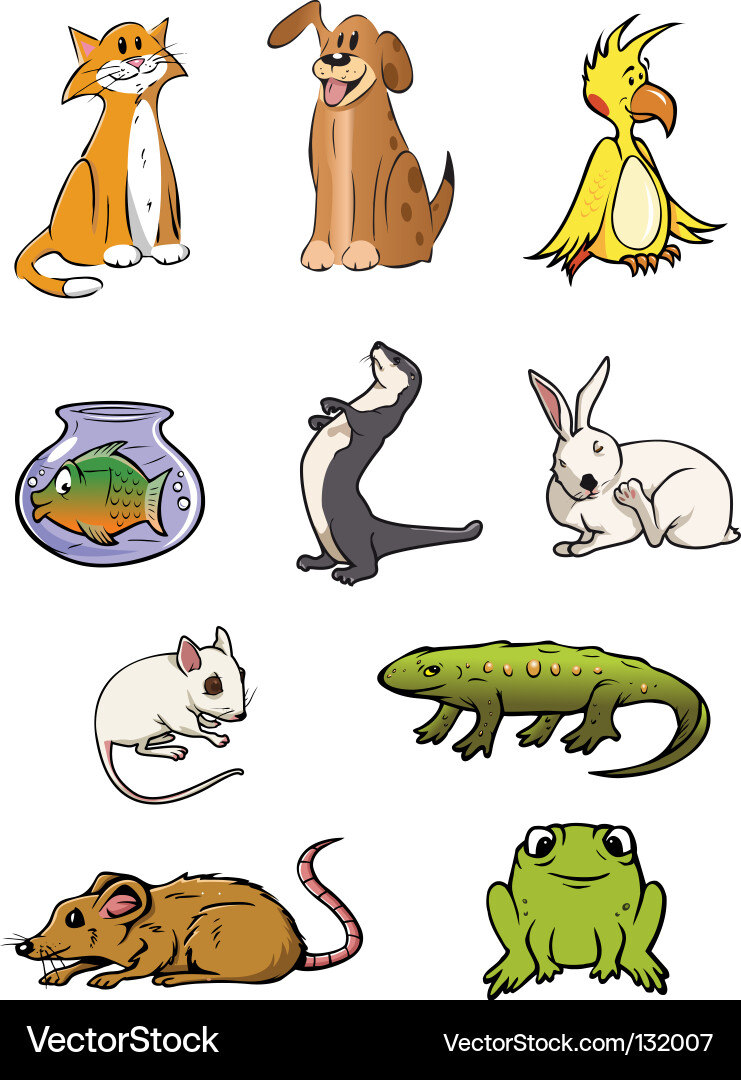 Pets collection Royalty Free Vector Image - VectorStock