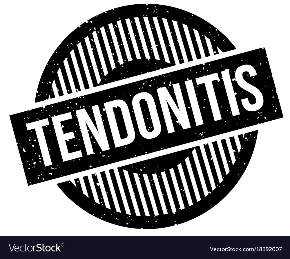 Tendonitis rubber stamp Royalty Free Vector Image