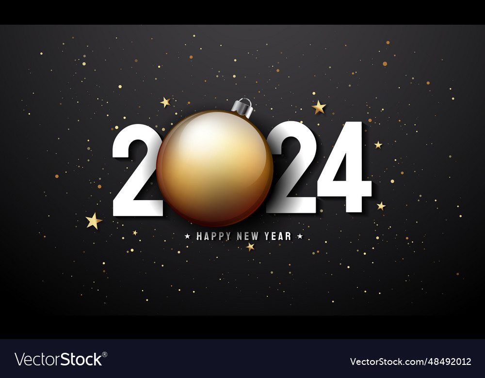 2024 happy new year background design Royalty Free Vector