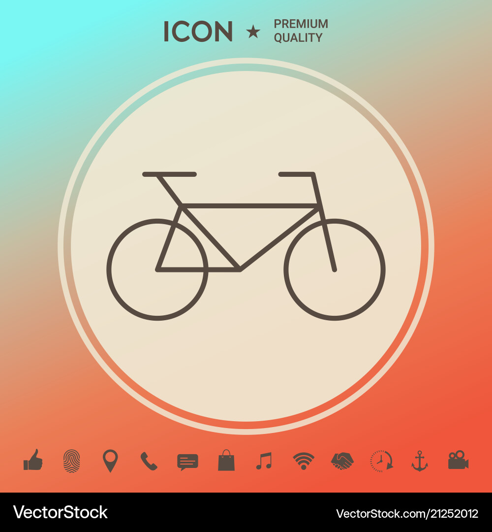 Bicycle line icon Royalty Free Vector Image - VectorStock