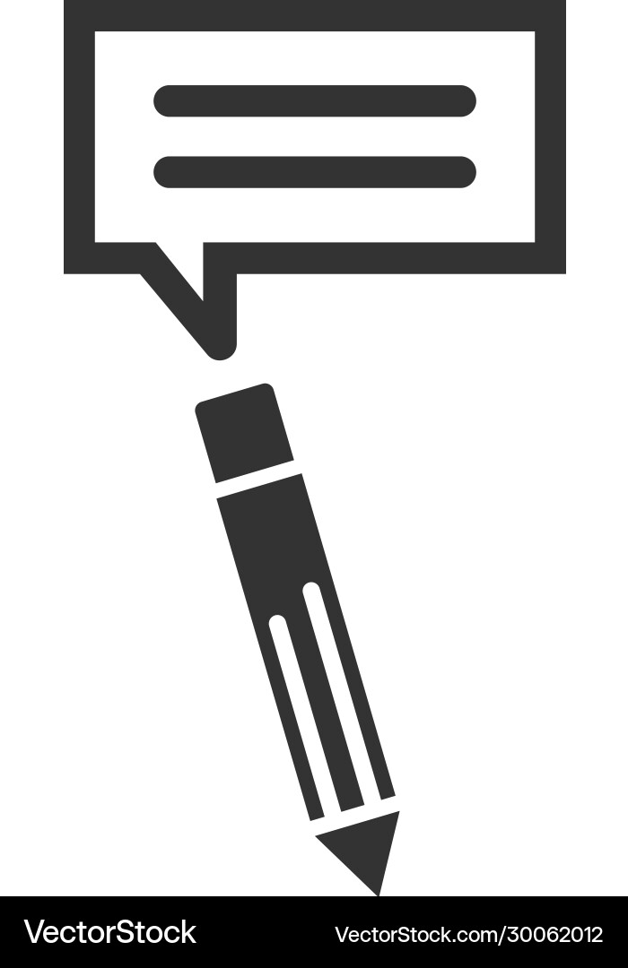 Blog comment icon Royalty Free Vector Image - VectorStock