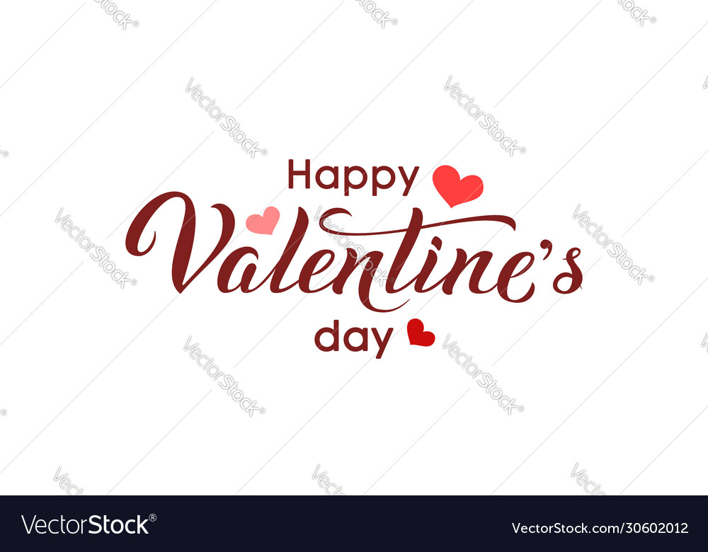 Happy valentines day typography poster Royalty Free Vector