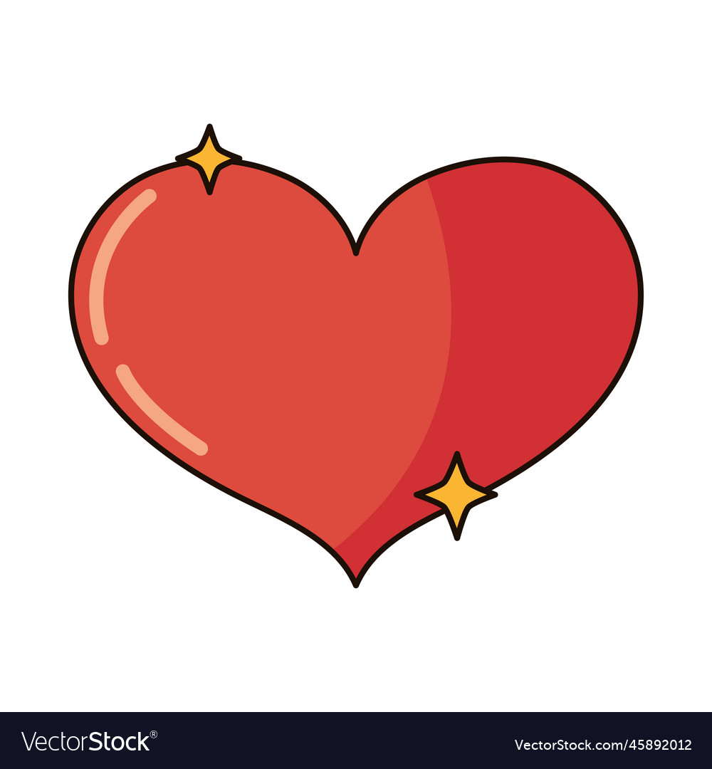 Heart retro icon Royalty Free Vector Image - VectorStock