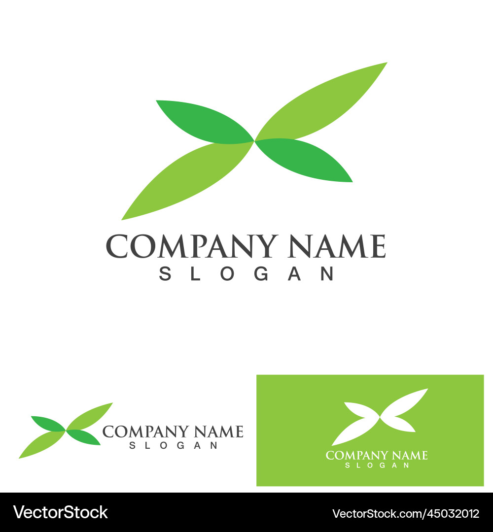 Leaf logo icon design template Royalty Free Vector Image