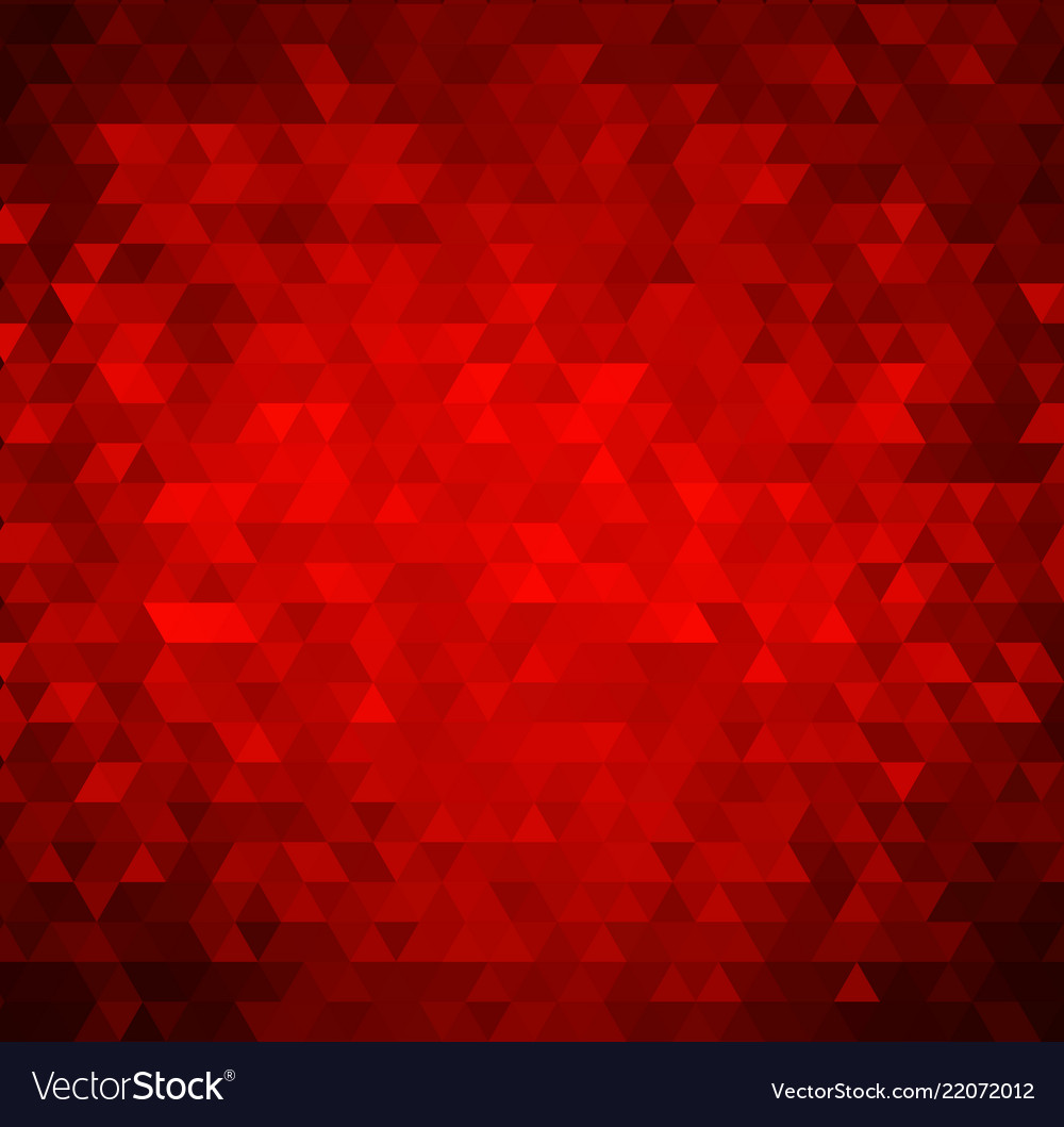 Red bright background with triangle shapes Vector Image