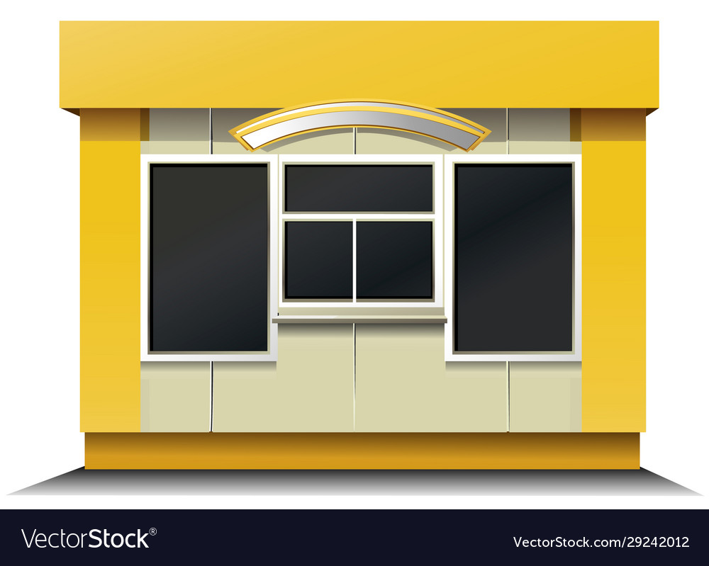 Retail front corner shop building