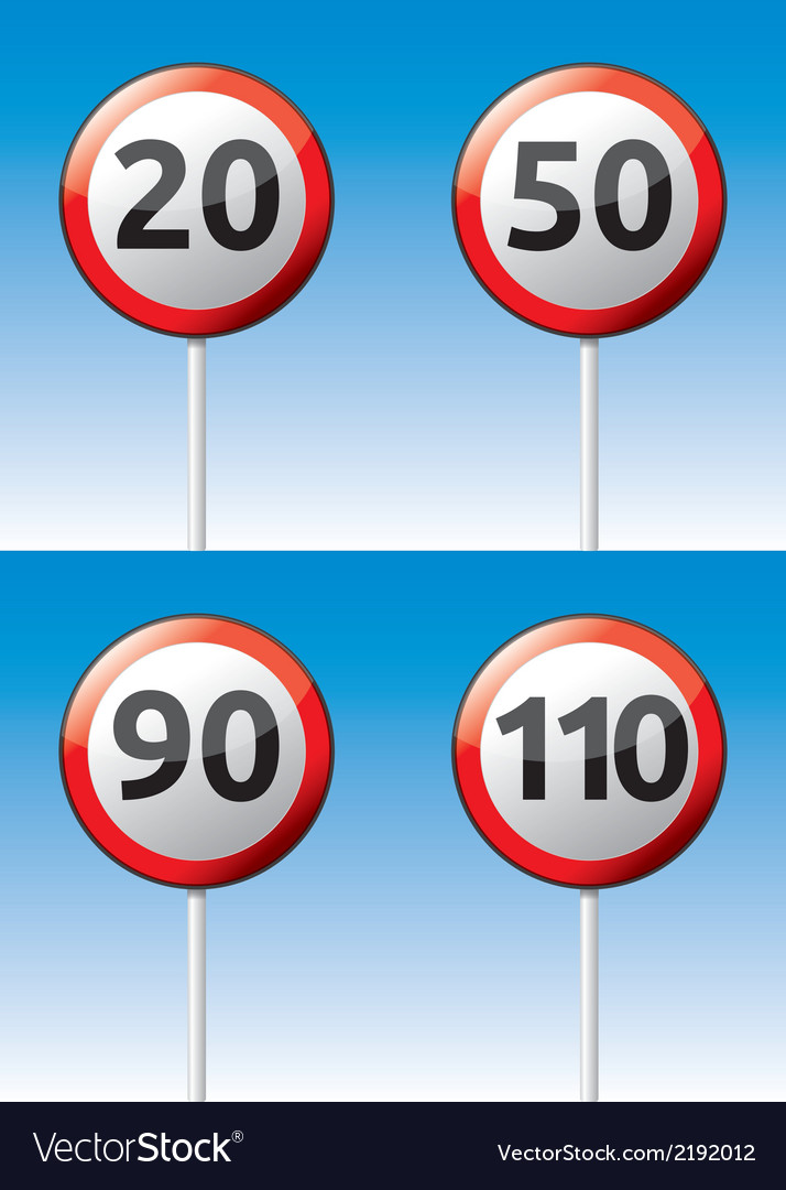 Speed limit traffic road board