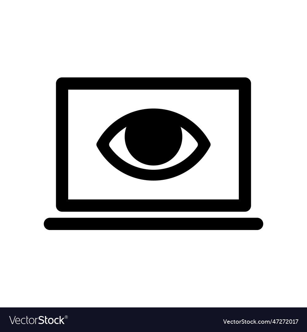 Computer vision linear icon Royalty Free Vector Image