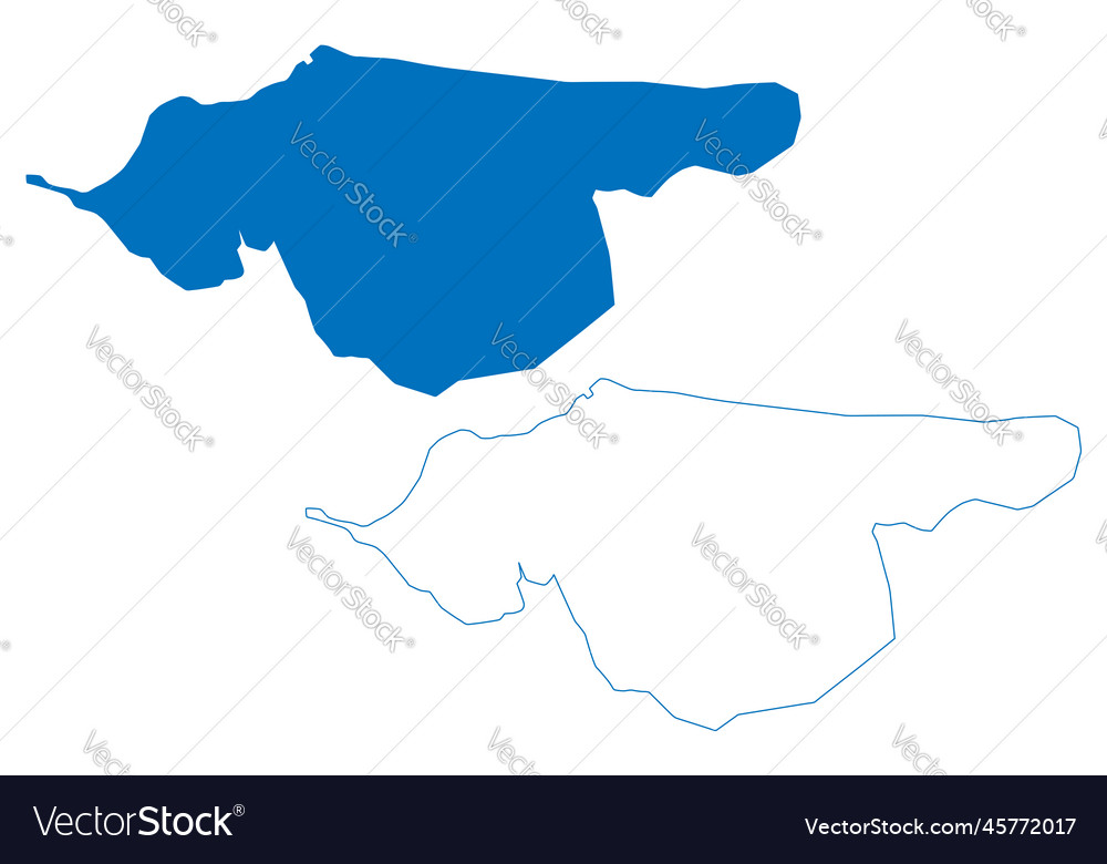 Lake Tsomgo Republic Of India Map Scribble Vector Image