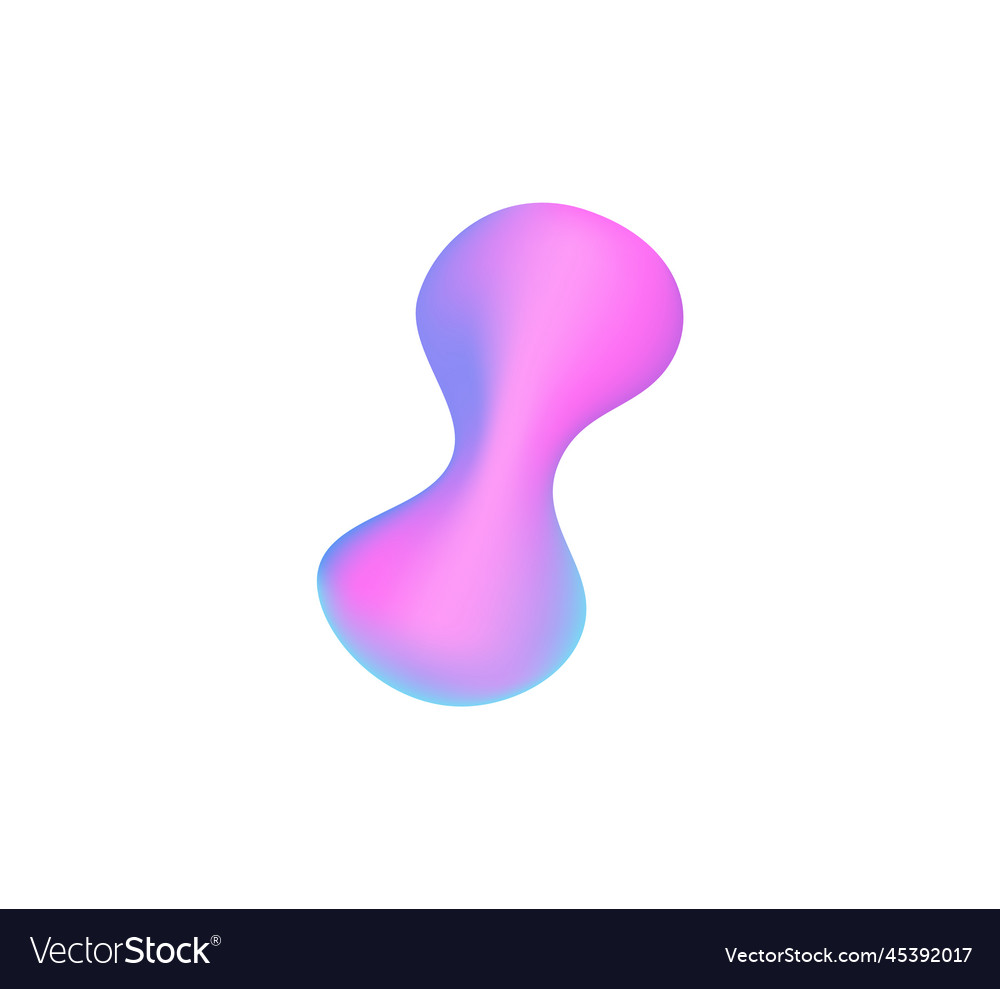 Liquid hologram shapes futuristic fluid Royalty Free Vector