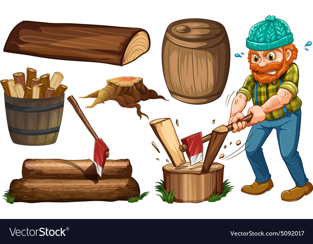 Lumber jack Royalty Free Vector Image VectorStock