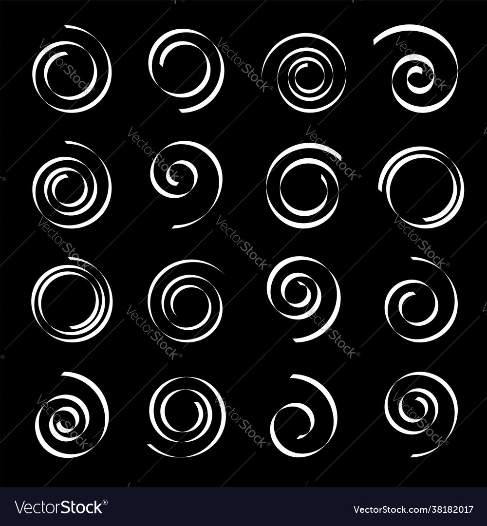 Spiral design elements Royalty Free Vector Image