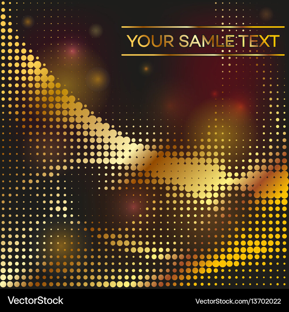 Abstract geometric graphic design gold halftone Vector Image