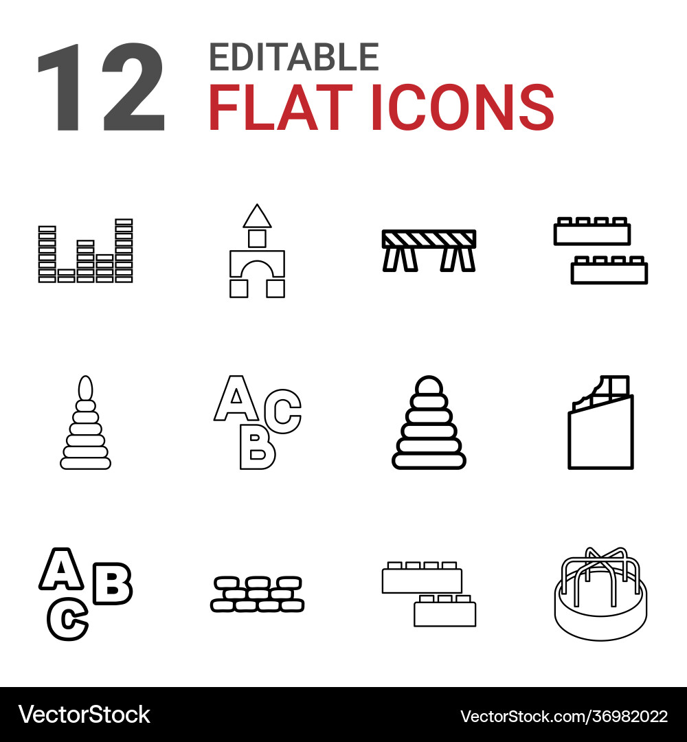 Block icons Royalty Free Vector Image - VectorStock