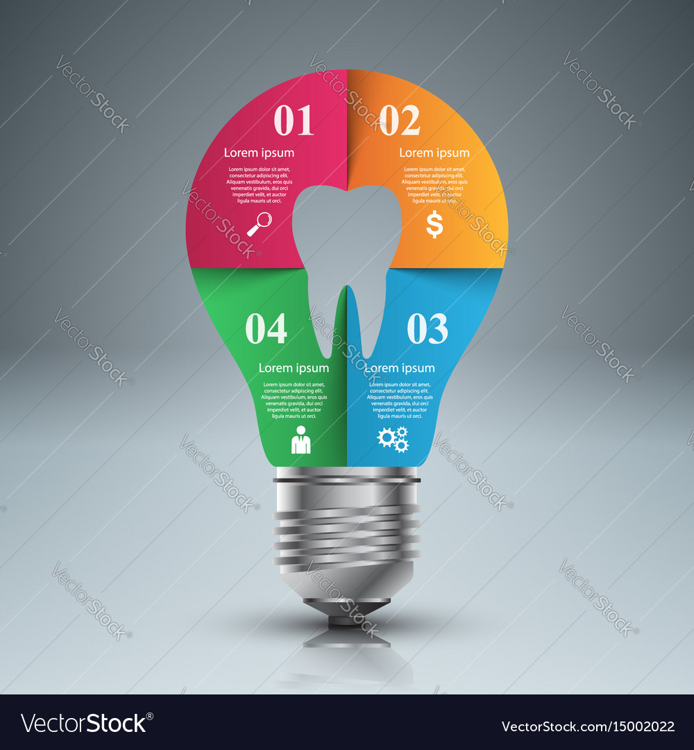 Business infographics tooth icon Royalty Free Vector Image