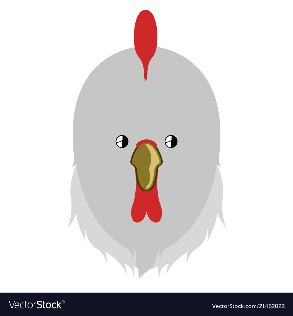 Isolated cute chicken avatar Royalty Free Vector Image