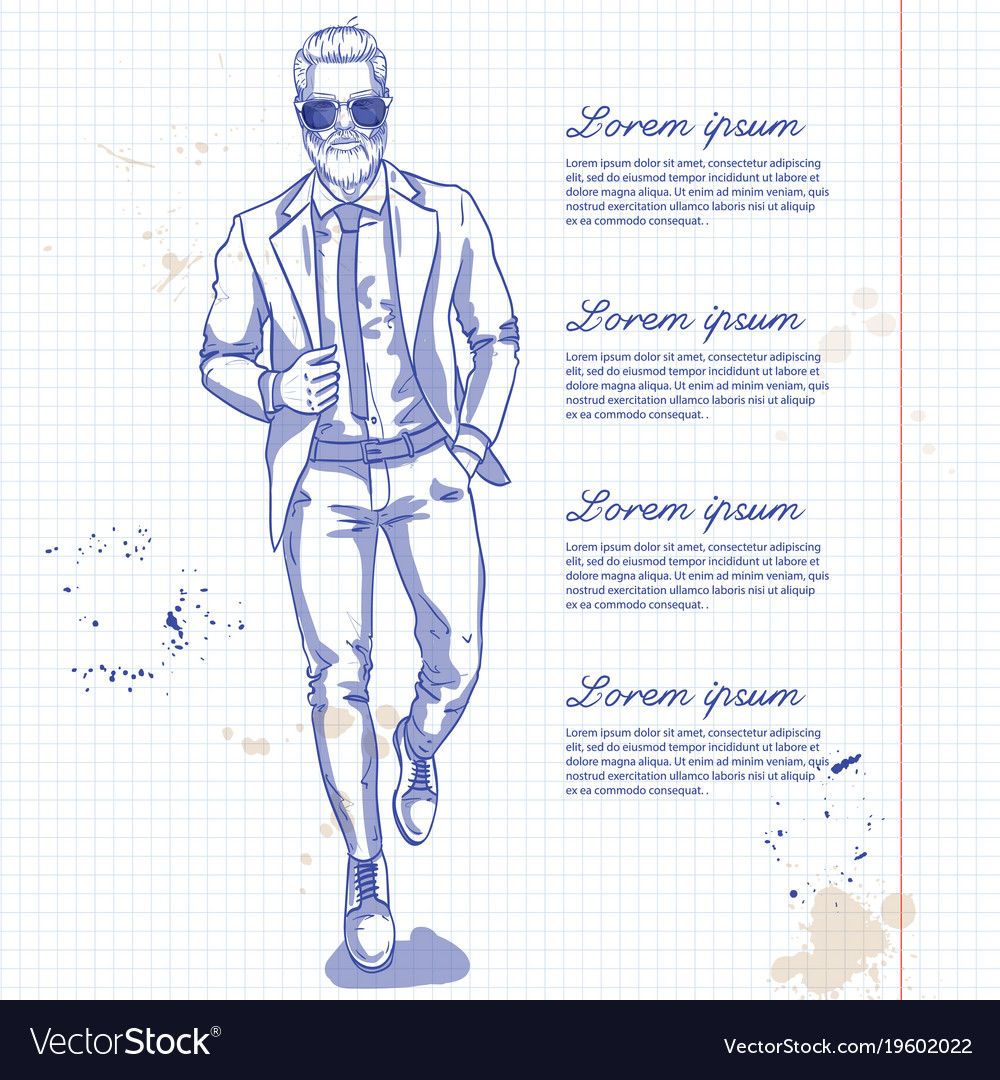 Man model Royalty Free Vector Image - VectorStock