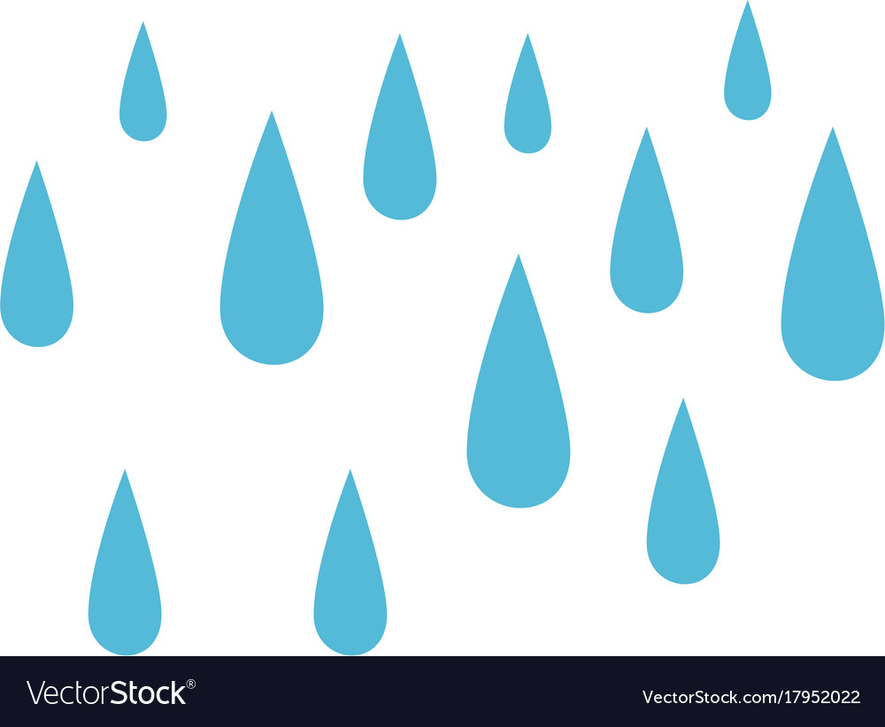 Rain drops isolated icon