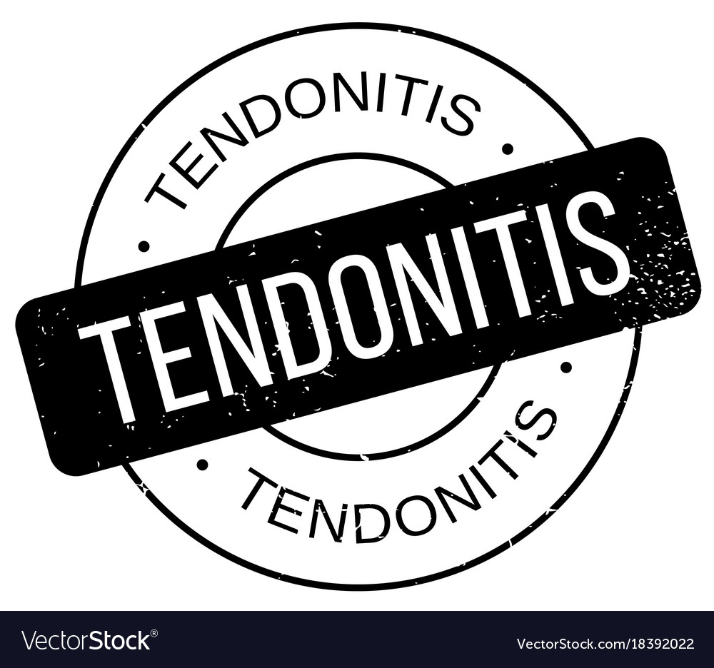 Tendonitis rubber stamp Royalty Free Vector Image