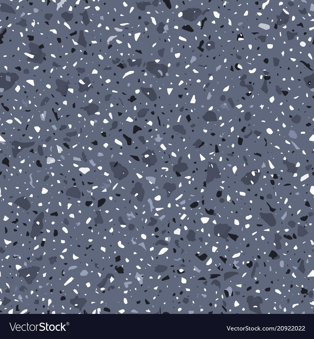 Terrazzo flooring seamless pattern in gray