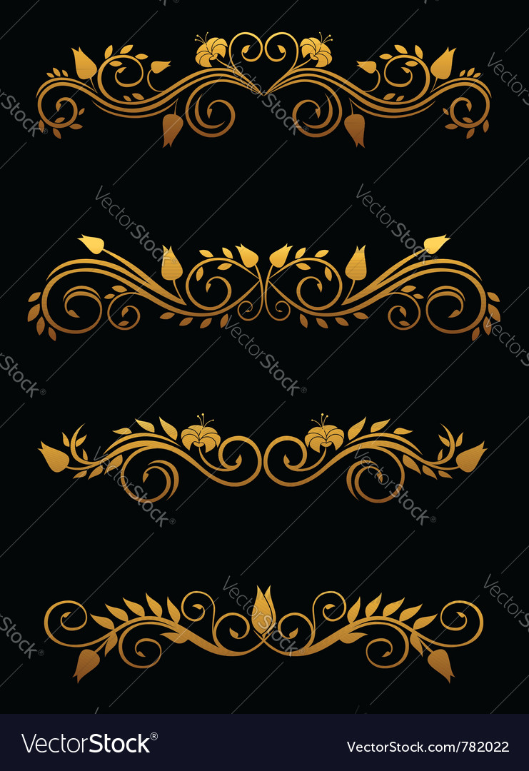 Vintage floral elements Royalty Free Vector Image