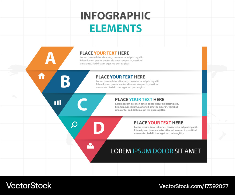 Abstract colorful triangle business infographics Vector Image