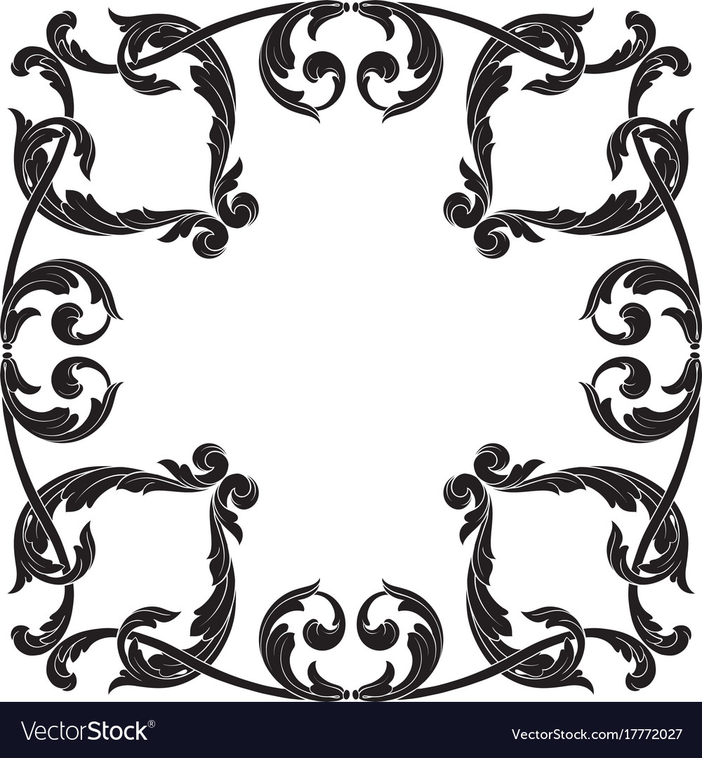 Classical baroque ornament Royalty Free Vector Image