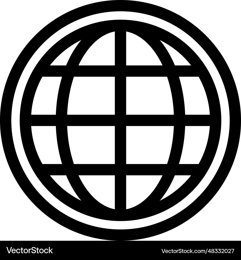 Globe icon Royalty Free Vector Image - VectorStock