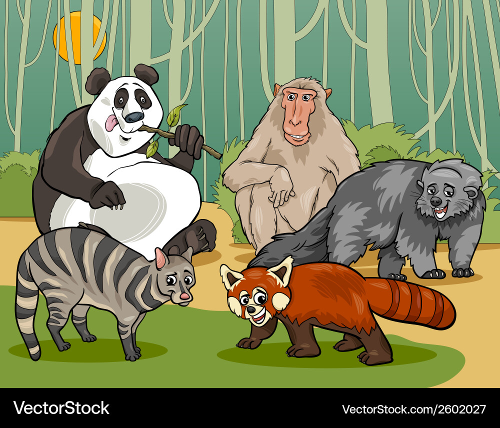 Mammals animals cartoon Royalty Free Vector Image