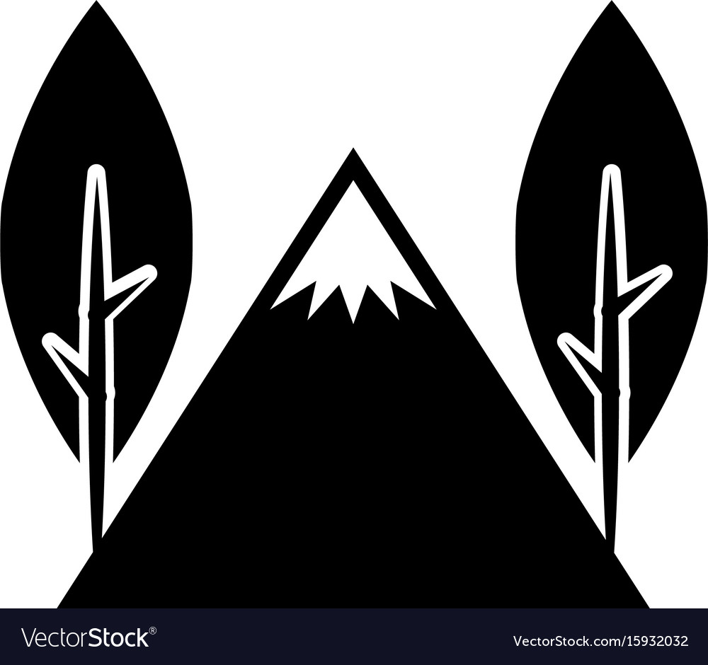 Big mountains isolated icon Royalty Free Vector Image