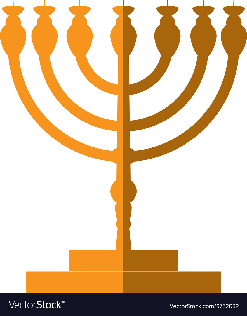 Candle icon Israel culture design graphic Vector Image