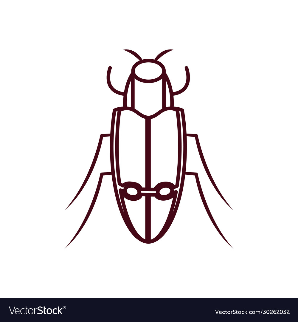 Carab beetle icon line style Royalty Free Vector Image