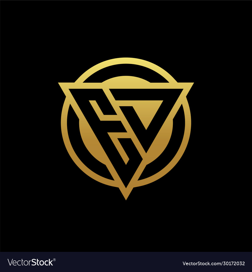 Ed logo monogram with triangle shape and circle Vector Image