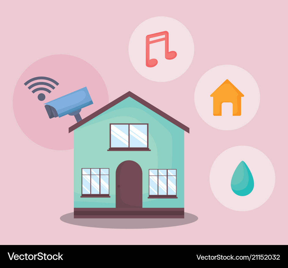 Smart home design Royalty Free Vector Image - VectorStock