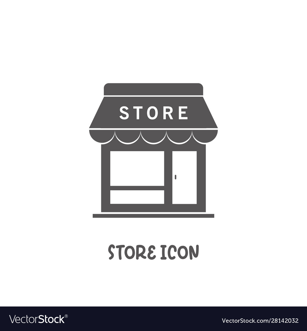 Store shop icon simple flat style Royalty Free Vector Image