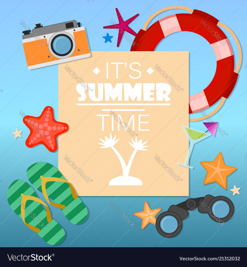 Its summer time Royalty Free Vector Image - VectorStock