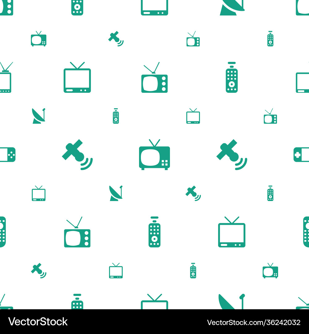 Tv icons pattern seamless white background Vector Image