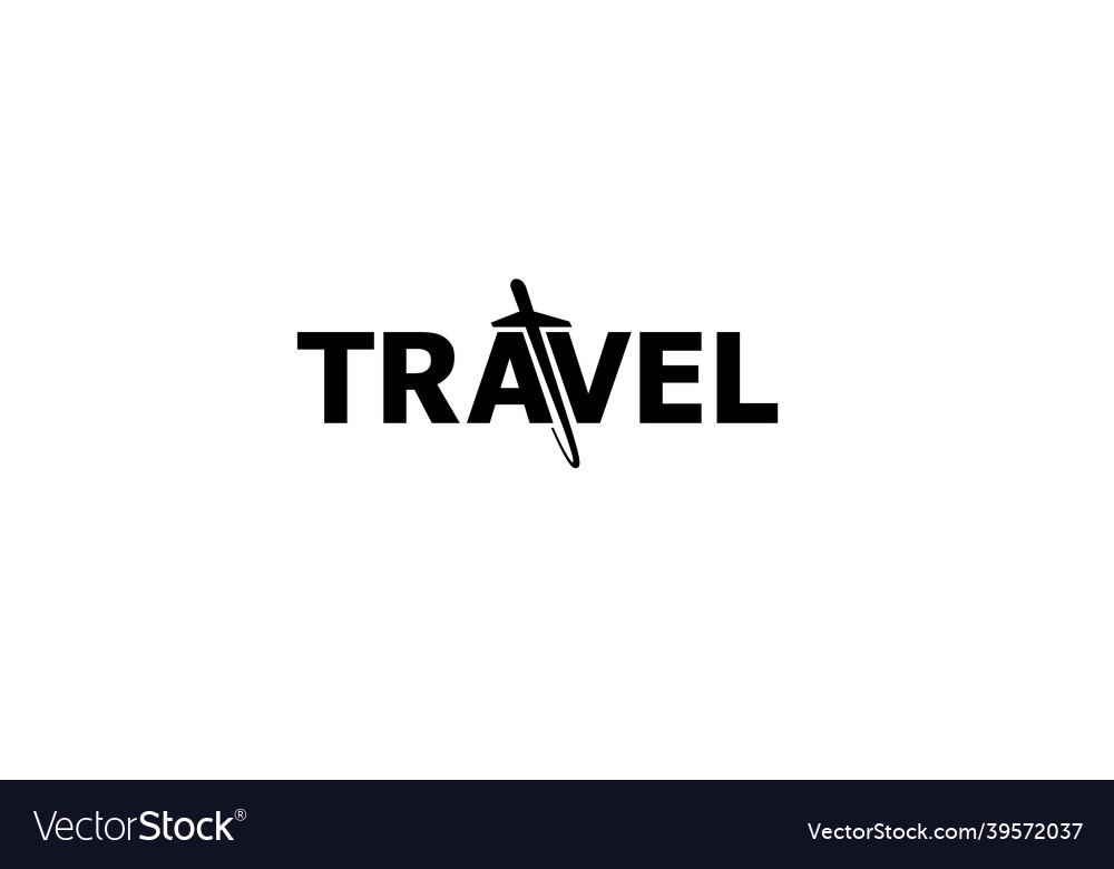 Creative travel letter airplane alphabet symbol Vector Image